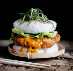 image sushi burger pané