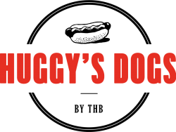 Huggy's dog by THB hot dog logo